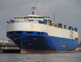 COURAGE - 199m (+) [IMO:8919922] Autotransporter (Vehicles Carrier) (verschrottet/scrapped) Aufnahme: 2015-07-13 Baujahr: 1991 | DWT: 29213t | Breite: 32m