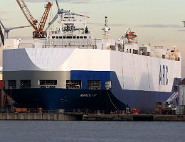 RESOLVE - 190m [IMO:9080297] Autotransporter (Vehicles Carrier) Aufnahme: 2019-12-30 Baujahr: 1994 | DWT: 13548t | Breite: 32m | Ladekapazität: 4635 CEU