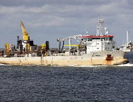 AL IDRISI - 119m [IMO:9572707] Baggerschiff (Hopper Dredger) Aufnahme: 2020-08-23 Baujahr: 2012 | DWT: 11800t | Breite: 23m | Tiefgang: 10,75m Baggerkapazität: 7500 m³ | max....