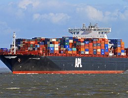 APL BARCELONA - 347m [IMO:9462043] Containerschiff (Container ship) Neuaufnahme: 2014-04-15 Baujahr: 2012 | DWT: 131196t | Breite: 46m | Tiefgang: 15,5m | Ladekapazität: 10798 TEU...