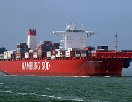 CAP SAN ANTONIO - 333m [IMO:9622241] Containerschiff (Container ship) Aufnahme: 2019-05-22 Baujahr: 2014 | DWT: 124458t | Breite: 48m | Tiefgang: 14m | Ladekapazität: 9814 TEU...