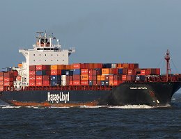 DUBLIN EXPRESS - 281m [IMO:9232577] Containerschiff (Container ship) Aufnahme: 2015-12-09 Baujahr: 2002 | DWT: 54157t | Breite: 32m | Tiefgang: 12,5m | Ladekapazität: 4115 TEU...