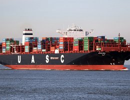 AL MURABBA - 368m [IMO:9708837] Containerschiff (Container ship) Aufnahme: 2016-01-18 Baujahr: 2014 | DWT: 149000t | Breite: 51m | Tiefgang: 15,5m | Ladekapazität: 14993 TEU...