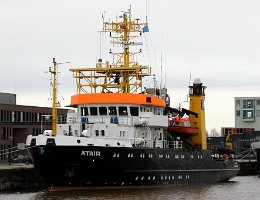 ATAIR - 51m [IMO:8521426] Forschungsschiff (Research/Survey Vessel) Aufnahme: 2017-12-27 Baujahr: 1987 | DWT: 190t | Breite: 11m | Tiefgang: 3,46m Maschinenleistung: 600 KW...
