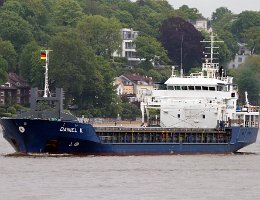DANIEL K - 90m [IMO:9198654] Frachtschiff (General Cargo) Aufnahme: 2019-05-10 Baujahr: 2002 | DWT: 4247t | Breite: 15m | Tiefgang: 5,94m Maschinenleistung: 2400 KW |...