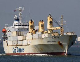 CROWN SAPPHIRE - 152m [IMO:9159115] Kühlschiff (Reefer) Aufnahme: 2017-05-10 Baujahr: 1997 | DWT: 10334t | Breite: 23m | Tiefgang: max. 8,67m Maschinenleistung: 11915 KW |...