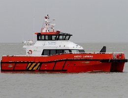 NJORD LAPWING - 19m [KEINE IMO-NR.] Crew Boat Aufnahme: 2015-03-29 Baujahr: 2013 | Breite: 7,4m | Tiefgang: 1,65m Geschwindigkeit: 25 kn