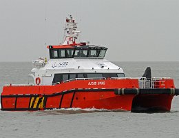 NJORD SNIPE - 20m [KEINE IMO-NR.] Crew Boat Aufnahme: 2015-03-29 Baujahr: 2014 | Breite: 7,4m | Tiefgang: 1,65m Geschwindigkeit: 25 kn