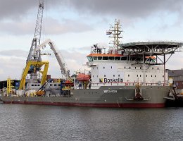 NDEAVOR - 99m [IMO:9650212] Kabelleger Neuaufnahme: 2020-07-03 (2017-04-10) Baujahr: 2013 | DWT: 7363t | Breite: 30m | Tiefgang: 7,0m Maschinenleistung: 7200 KW |...