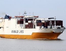 GRANDE DAKAR - 236m [IMO:9680724] Ro-Ro/ ConRo- Schiff (Ro-Ro cargo) Aufnahme: 2018-03-27 Baujahr: 2015 | DWT: 30796t | Breite: 36m | Ladekapazität: 1800 TEU / 5700 Spurmeter...