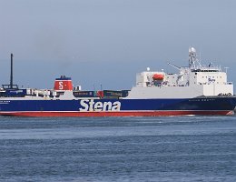 STENA SCOTIA - 142m [IMO:9121625] Ro-Ro Schiff (Ro-Ro cargo) Aufnahme: 2015-05-24 Baujahr: 1996 | DWT: 5928t | Breite: 23m | Tiefgang: 5,4m Passagiere: 12 | Spurmeter: 1692m...