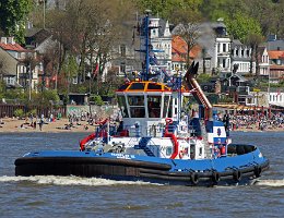FAIRPLAY IX - 30m [IMO:9725093] Hafenschlepper (Tug) Neuaufnahme: 2016-05-05 Baujahr: 2015 | Bollard pull: 90t | Breite: 14m | Tiefgang: 6,60m Maschinenleistung: 4480 KW |...