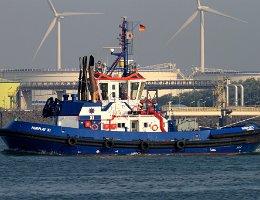 FAIRPLAY XI - 30m [IMO:9725108] Hafenschlepper (Tug) Aufnahme: 2015-07-04 Baujahr: 2015 | Bollard pull: 90t | Breite: 14m | Tiefgang: 6,30m Maschinenleistung: 2240 KW |...