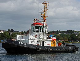 STEIN - 27m [IMO:9241243] Hafenschlepper (Tug) Aufnahme: 2016-08-08 Baujahr: 2001 | Bollard pull: 46t | Breite: 9,70m | Tiefgang: 5,30m Maschinenleistung: 2650 KW |...