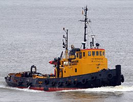 FLEMHUDE - 26m [IMO:5346473] Schlepper (Tug) Neuaufnahme: 2018-03-29 (2014-08-05) Baujahr: 1962 | Bullard pull: 17t | Breite: 7m | Tiefgang: 2,90m Maschinenleistung: 890 KW |...