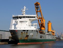 IMKE - 134m [IMO:9501899] Schwerlastschiff (Heavy Load Vessel) Aufnahme: 2019-04-15 Ex Name: PALAU Baujahr: 2010 | DWT: 9962t | Breite: 23m | Tiefgang: 7,40m | Kräne: 2 x...