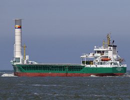 Heckansicht: ANNIKA BRAREN - 85m [IMO:9849148] - Heckansicht Frachtschiff (General Cargo) Neuaufnahme: 2021-05-29 (2021-04-24) Baujahr: 2020 | DWT: 2023t | Breite: 15,00m | Tiefgang: 6,60m