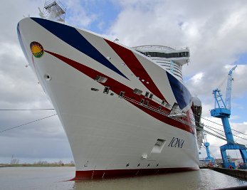 IONA Das neue Kreuzfahrtschiff von P&O Cruises in Papenburg und Bremerhaven
