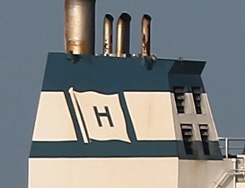 Buchstabe H Schornsteinmarken von Schiffen / Funnel Marks